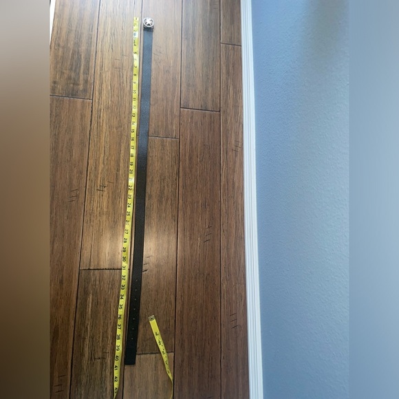 MK🖤bling  belt black leather belt Michael Kors belt rhinestone belt - Picture 10 of 15